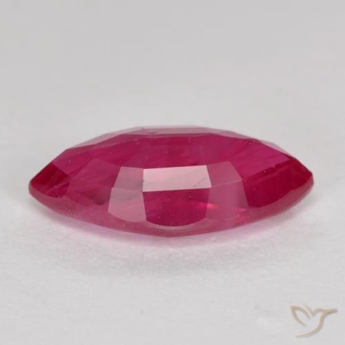 Rubi Vermelho rosado Natural 1.49ct, Marquesa, VS-SI