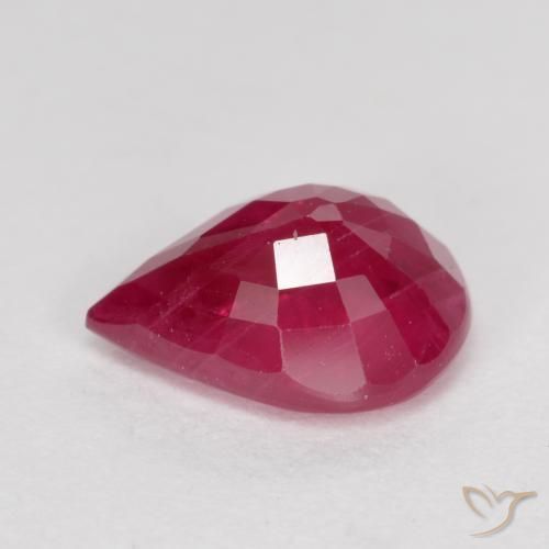 Rubi vermelho médio Natural 1.04ct, Formato de pêra, VS-SI