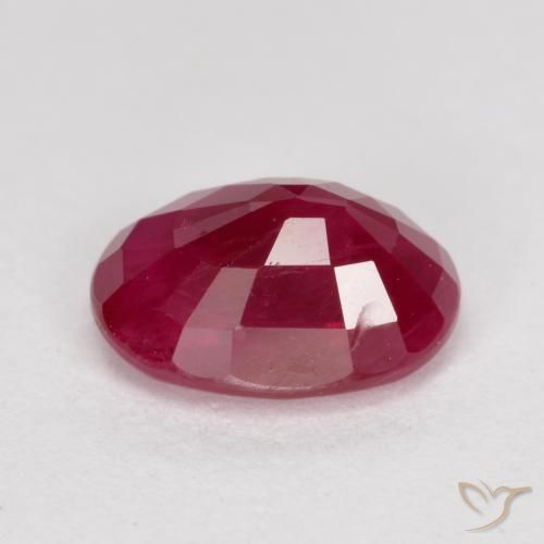 Rubi rosa avermelhado Natural 1.08ct, oval, VS-SI