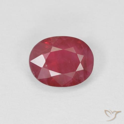 1.02ct Natural vermelho médio Rubi, oval, VS-SI