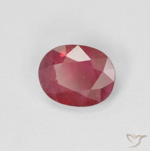 Rubi vermelho médio Natural 1.02ct, oval, VS-SI