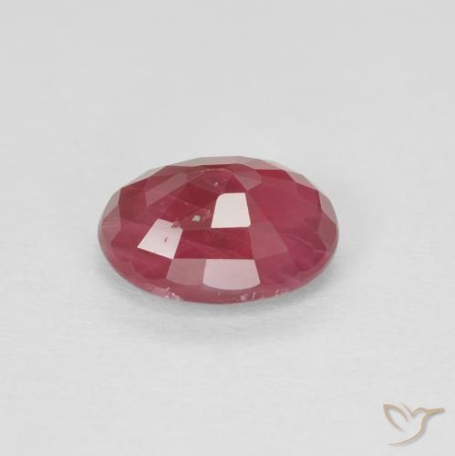 Rubi Vermelho rosado Natural 1.10ct, oval, VS-SI