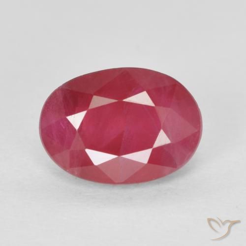 1.17ct Natural vermelho médio Rubi, oval, VS-SI