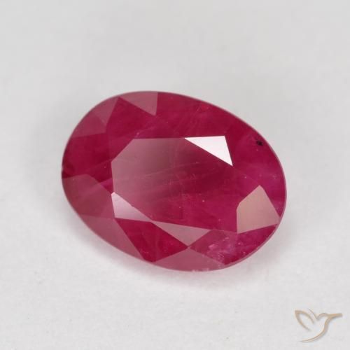 Rubi Luz vermelha Natural 0.94ct, oval, VS-SI