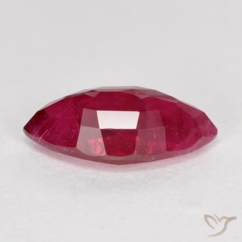 Rubi Vermelho escuro Natural 1.08ct, Marquesa, VS-SI
