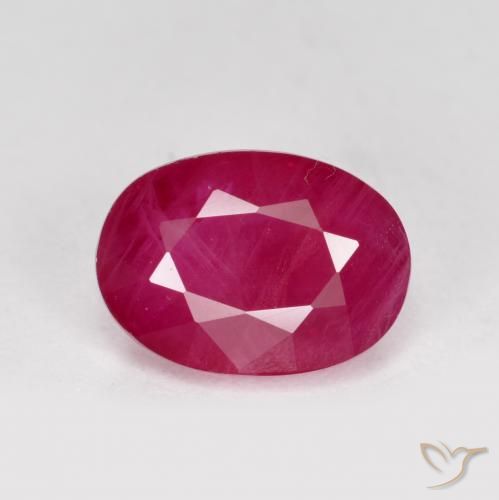 1.31ct Natural vermelho médio Rubi, oval, VS-SI