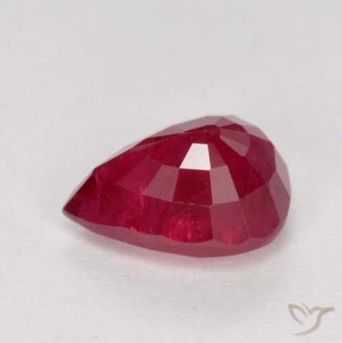 Rubi Jam Red Natural 1.08ct, Formato de pêra, VS-SI
