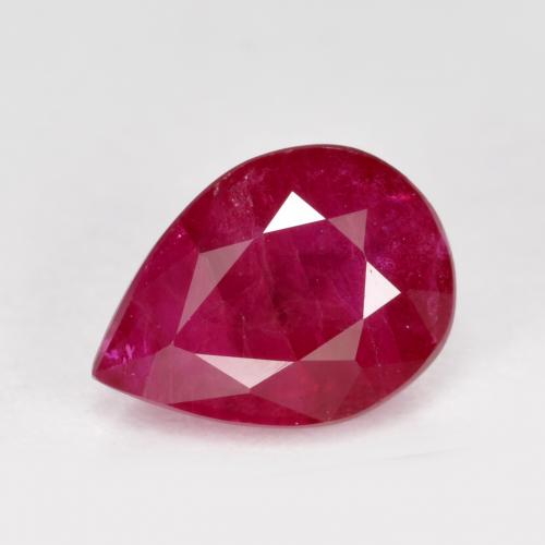 Rubi vermelho médio Natural 1.18ct, Formato de pêra, VS-SI
