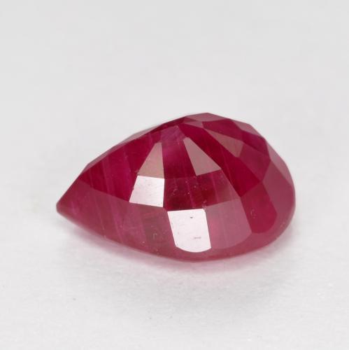 Rubi vermelho médio Natural 1.18ct, Formato de pêra, VS-SI
