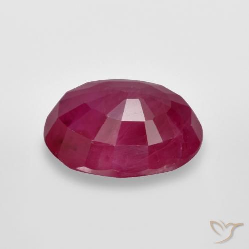 Rubi rosa avermelhado Natural 1.33ct, oval, VS-SI