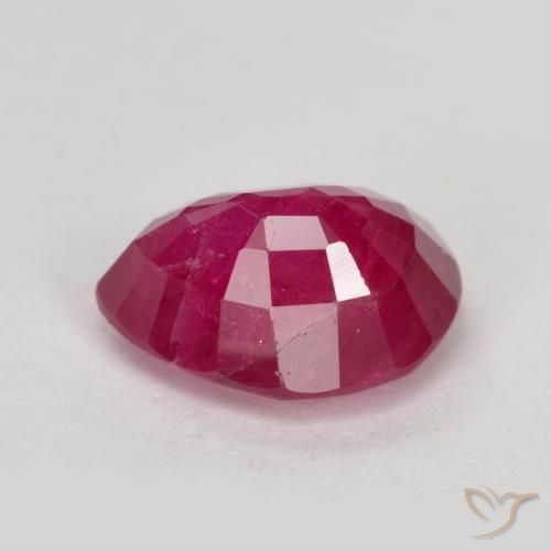 Rubi vermelho médio Natural 1.39ct, Formato de pêra, VS-SI