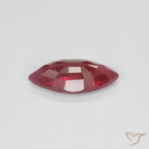 Rubi Vermelho escuro Natural 1.08ct, Marquesa, VS-SI