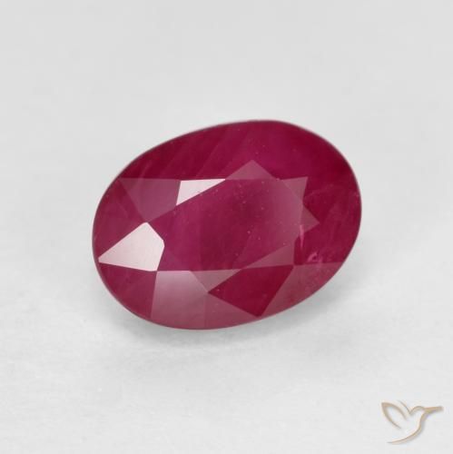 Rubi Vermelho rosado Natural 1.21ct, oval, VS-SI