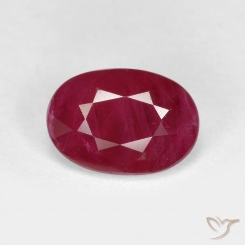 1.03ct Natural vermelho médio Rubi, oval, VS-SI