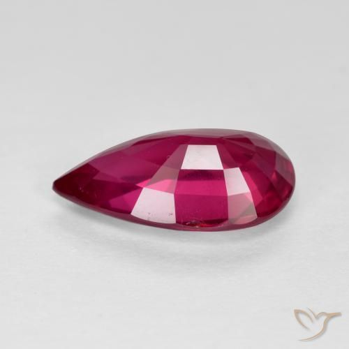 Rubi framboesa vermelha Natural 2.36ct, Formato de pêra, VS-SI