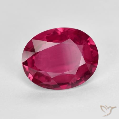 Rubi Rosa Avermelhado Profundo Natural 2.00ct, oval, VS-SI