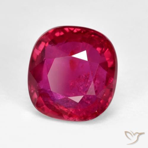 Rubi Vermelho rosado Natural 2.02ct, Almofada, SI