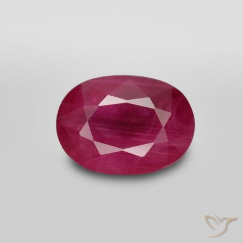 1.38ct Natural Vermelho médio-escuro Rubi, oval, VS-SI
