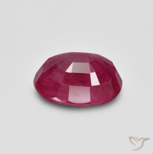 Rubi Vermelho médio-escuro Natural 1.38ct, oval, VS-SI