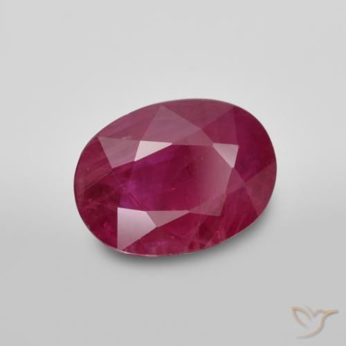 Rubi Vermelho rosado Natural 1.15ct, oval, SI