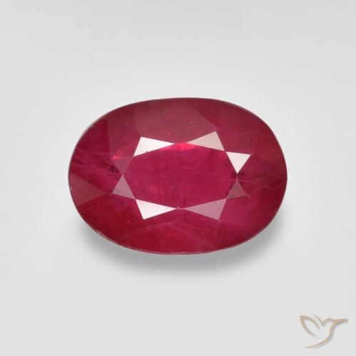 1.06ct Natural Jam Red Rubi, oval, SI
