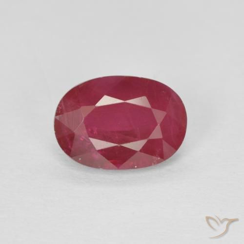 1.04ct Natural Vermelho escuro Rubi, oval, SI