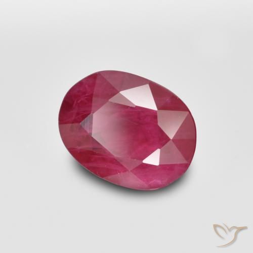 Rubi Vermelho escuro Natural 1.22ct, oval, SI
