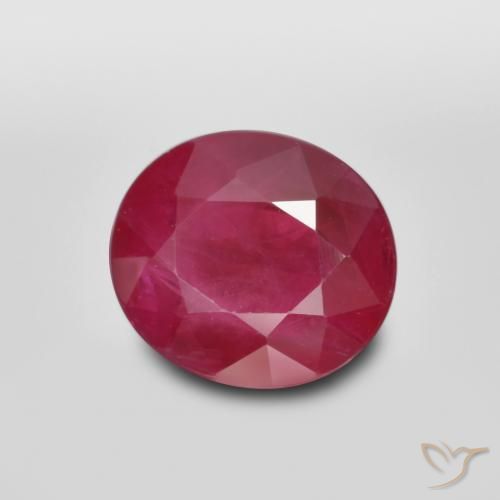 Rubi Sangue vermelho Natural 1.35ct, oval, SI