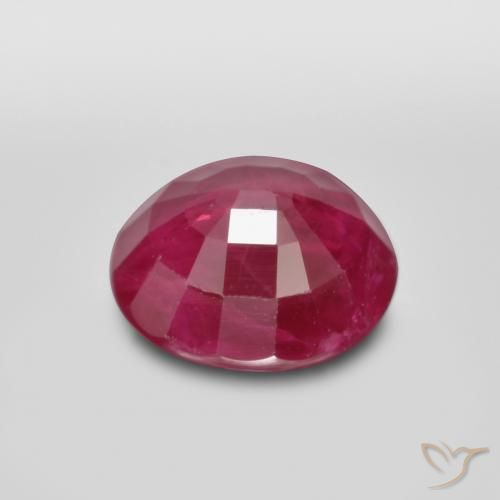 Rubi Sangue vermelho Natural 1.35ct, oval, SI