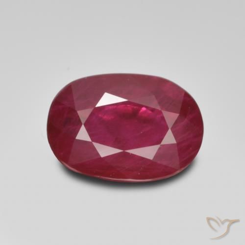 1.03ct Natural Vermelho escuro Rubi, oval, VS-SI