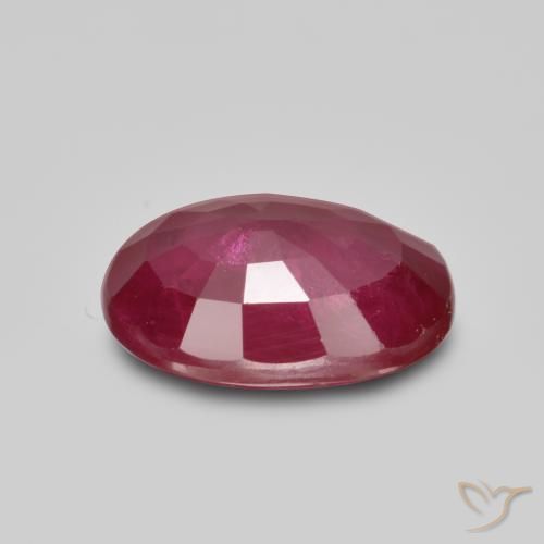 Rubi Vermelho escuro Natural 1.03ct, oval, VS-SI