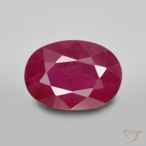 1.08ct Natural Vermelho escuro Rubi, oval, VS-SI