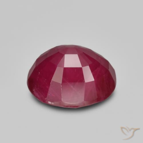 Rubi Vinho vermelho Natural 1.41ct, oval, VS-SI