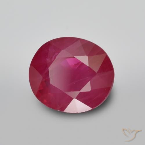 Rubi vermelho médio Natural 1.36ct, oval, VS-SI