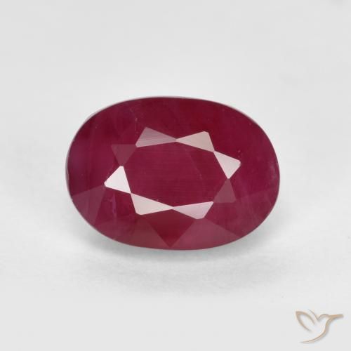 1.33ct Natural vermelho médio Rubi, oval, VS-SI
