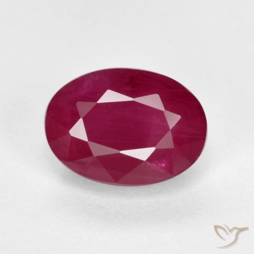 1.40ct Natural Vinho vermelho Rubi, oval, VS-SI