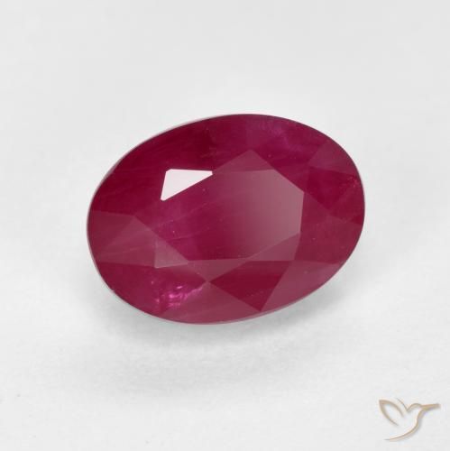 Rubi Vinho vermelho Natural 1.40ct, oval, VS-SI