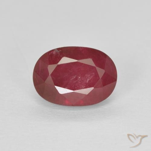 1.33ct Natural Vermelho escuro Rubi, oval, VS-SI