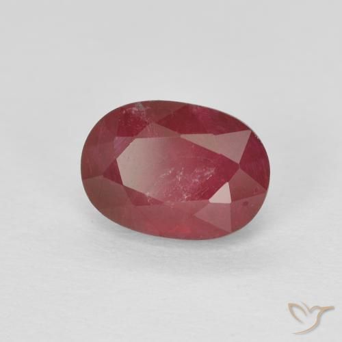 Rubi Vermelho escuro Natural 1.33ct, oval, VS-SI