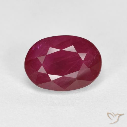 1.25ct Natural Vermelho escuro Rubi, oval, VS-SI