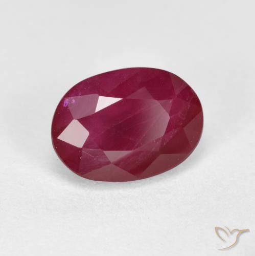 Rubi Vermelho escuro Natural 1.25ct, oval, VS-SI