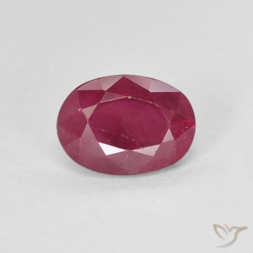 1.10ct Natural Vinho vermelho Rubi, oval, VS-SI
