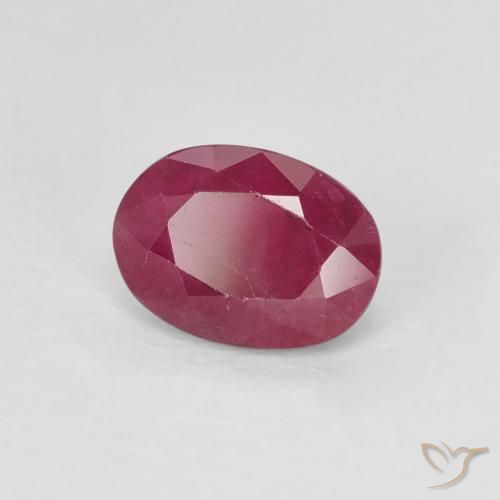 Rubi Vinho vermelho Natural 1.10ct, oval, VS-SI