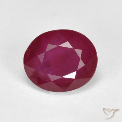 1.03ct Natural Vermelho escuro Rubi, oval, VS-SI