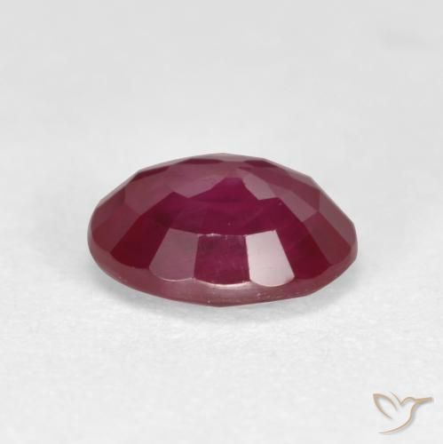 Rubi Vermelho escuro Natural 1.03ct, oval, VS-SI