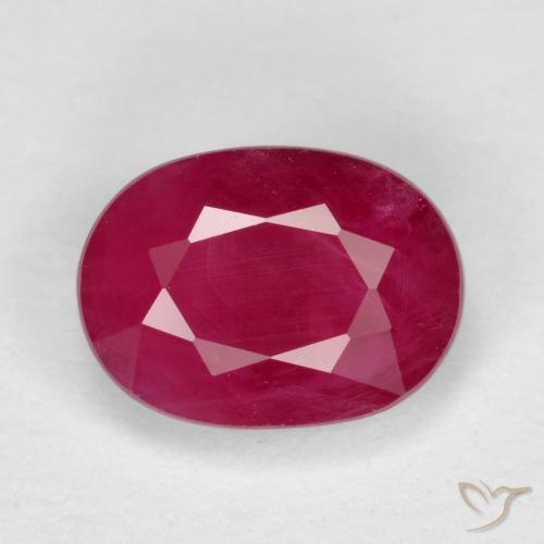 1.11ct Natural vermelho médio Rubi, oval, VS-SI