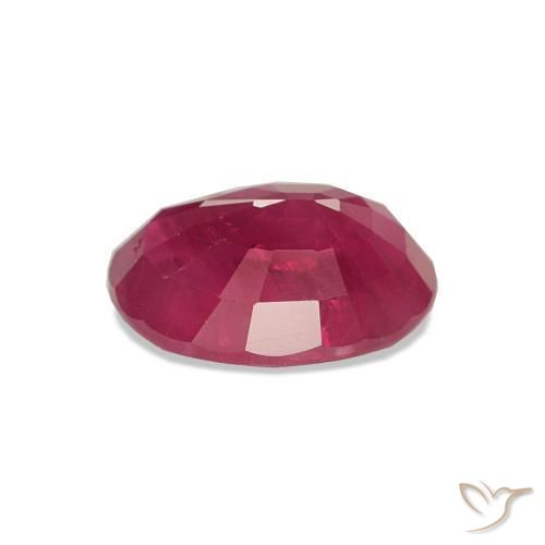 Rubi Vermelho rosado Natural 1.09ct, oval, SI