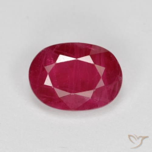 1.11ct Natural Jam Red Rubi, oval, SI