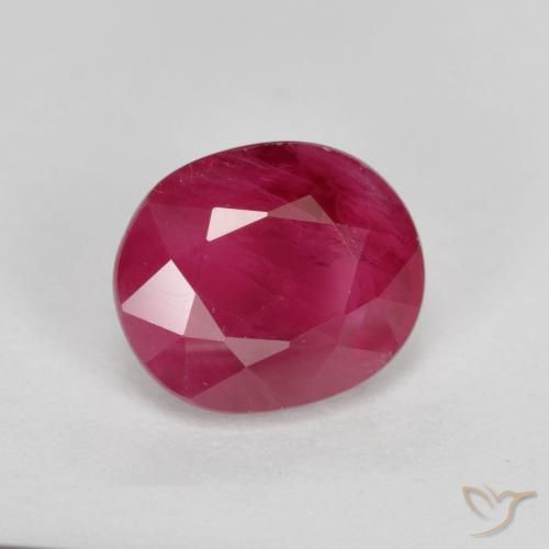 Rubi vermelho médio Natural 1.22ct, oval, SI