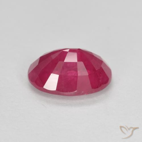 Rubi rosa avermelhado Natural 1.04ct, oval, SI